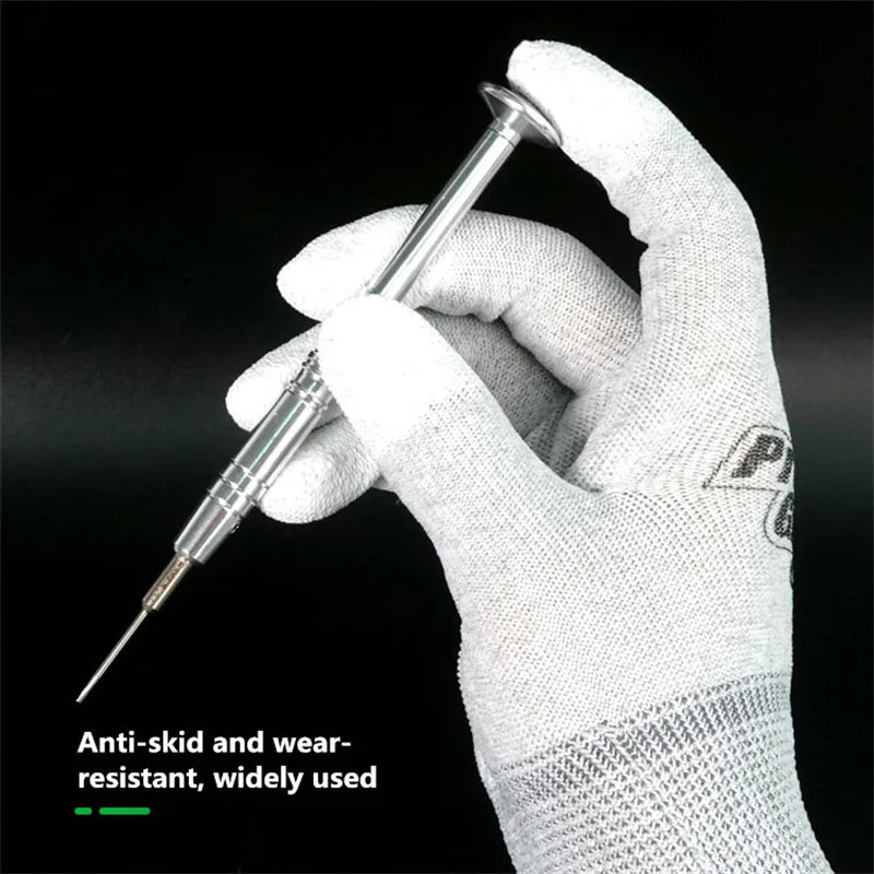 RELIFE RL-063 Anti-Static Gloves for Phone Computer Repair Antiskid ESD Electronic Working Coated Finger Protection Gloves