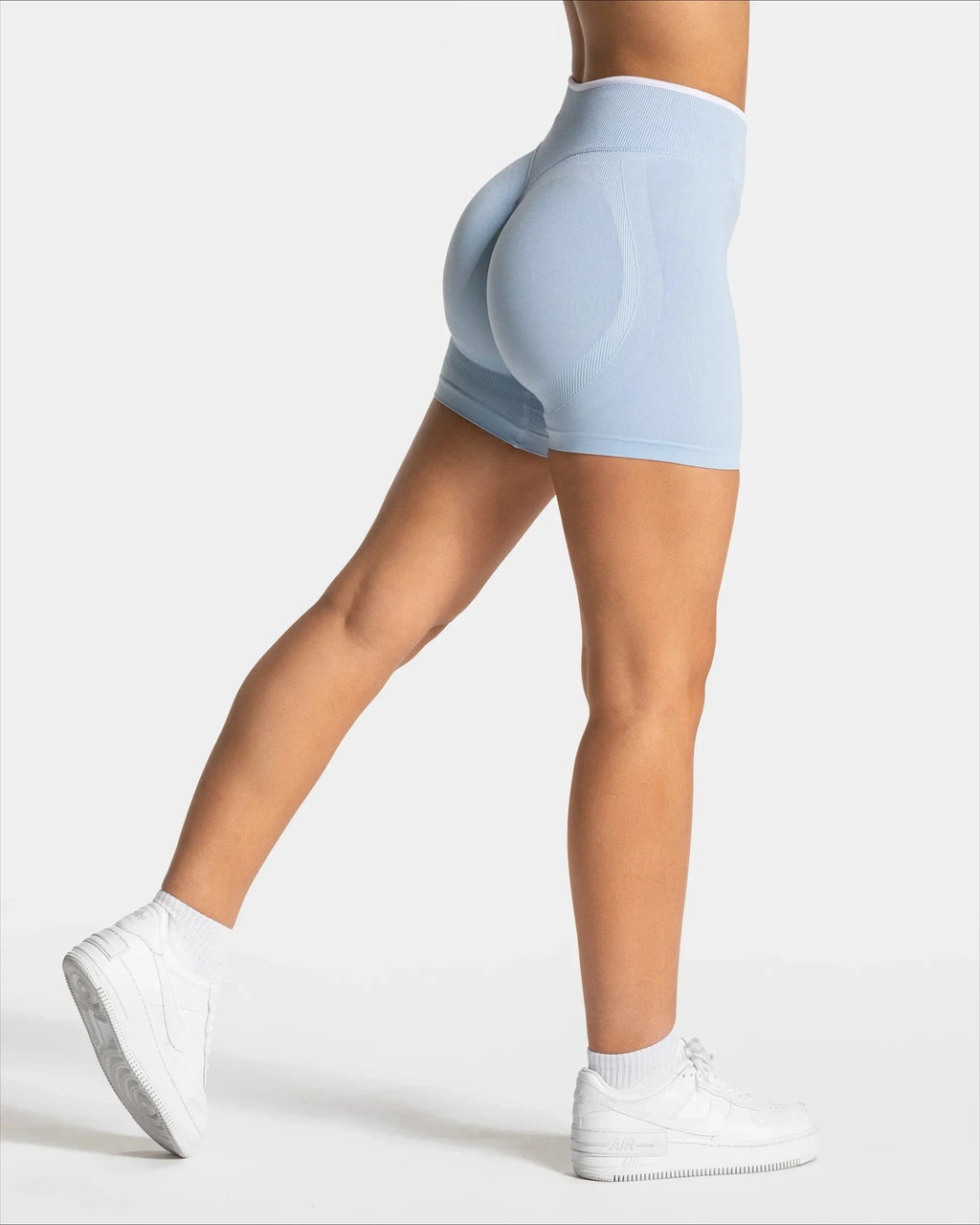 Women White Waist Tight Summer Seamless Sports Shorts High Waist Hip Lifting Yoga Pants Running High Elastic Sport Shorts Female