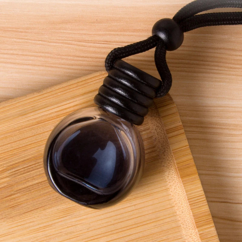 New 1Pc Black Cap Dyed Square Cap Empty Bottle Car Essential Oil Diffuser Fragrance Air Freshener Scent Perfume Bottle Ornament