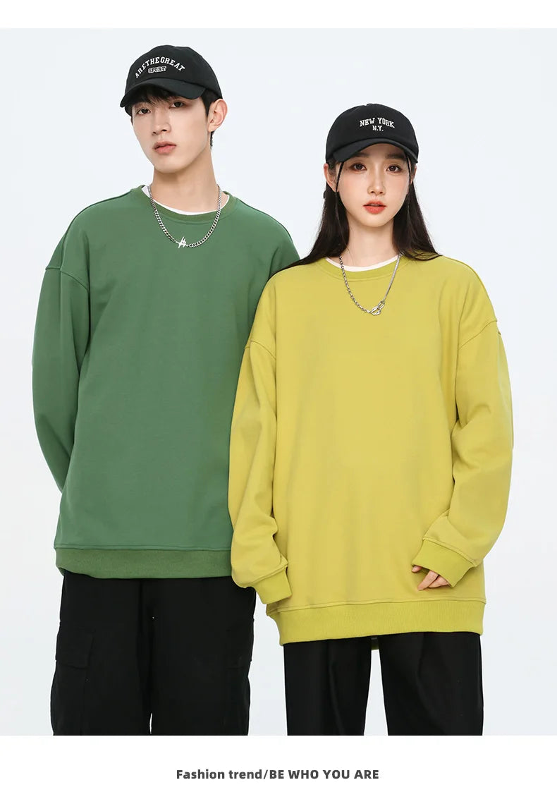Autumn Oversized Purple Sweatshirts for Women Casual Streetwear Hoodies Women 2024 Female Long Sleeve Crewneck Pullovers Tops