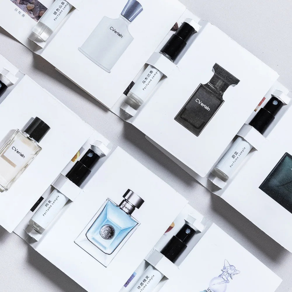 5 pack 3ML men's and women's perfume sample set eau de toilette long-lasting fragrance portable for travel easy to carry around