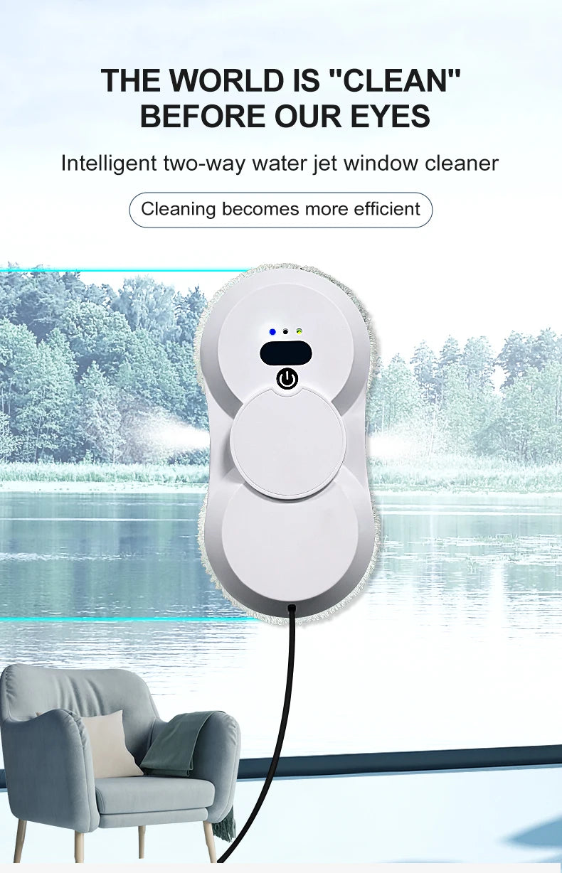 PuRuiKai robot electric automatic window cleaning Robotic vacuum cleaner, with remote control, two-way automatic spray