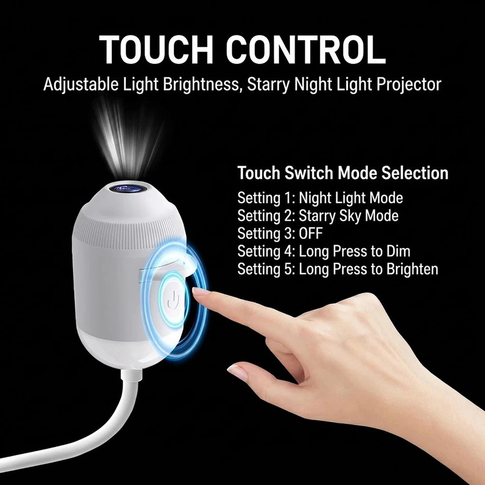 Galaxy Star Night Light Projector 2-in-1 USB Powered Bedroom Car LED Lighting Eye Protection Perfect Christmas Gift