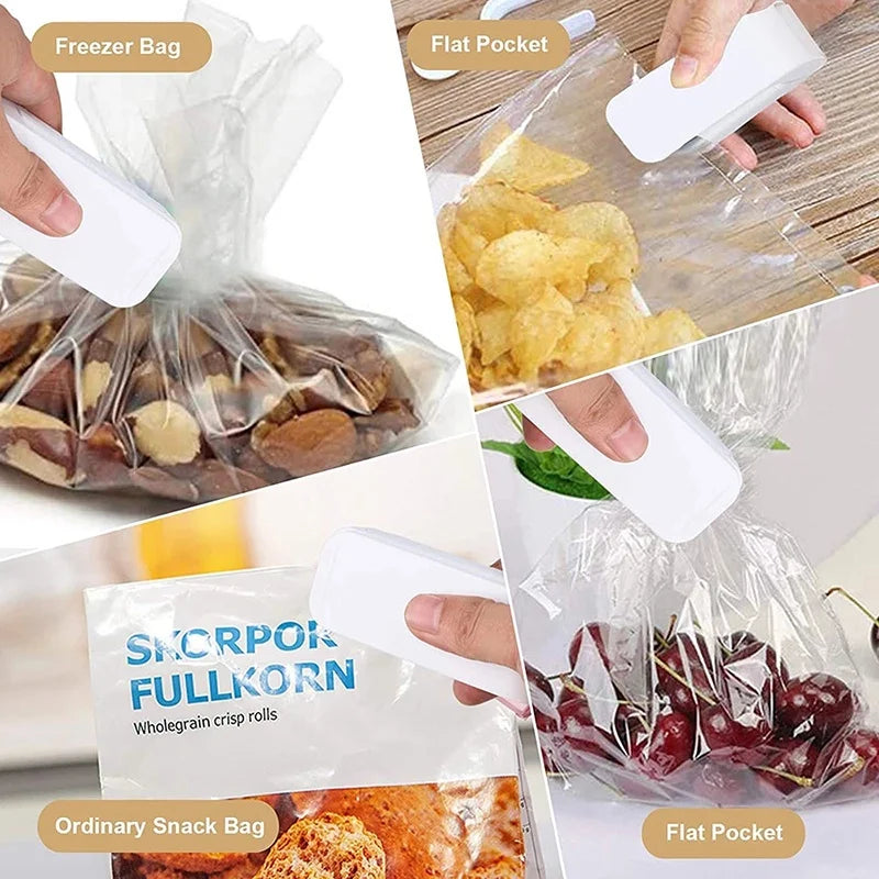 Travel Friendly Portable Small Sealing Machines Storage Plastic For Food Snack Vegetables Sealing Machines Kitchen Accessories