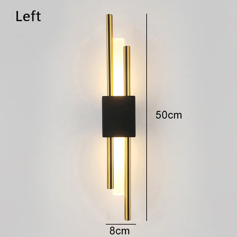 Modern luxury LED wall lights, living room, bedroom, staircase, background wall decoration, wall lights, bedside study lights