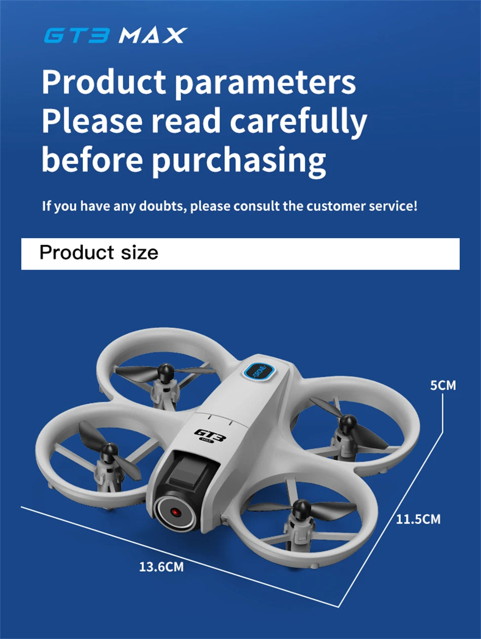 2026 GT3Max HD 8K RC Drone with Wide Angle Camera Foldable Helicopter Quadcopter Aircraft for Kids Professional Gift Toys