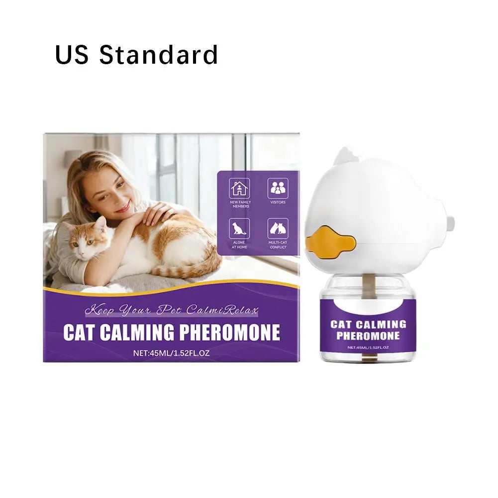 Pheromone Diffuser for Cats Pet Emotional Soothing Device Electric Plug-In Relieve Anxiety Reduce Scratching Calming Spray