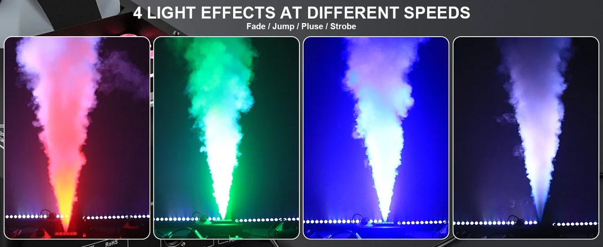 1500w Dmx Vertical Led Fog Machine Wedding Dj Bar Smoke Projection Rgb 24led Stage Light Spray Fogger For Halloween Disco Party