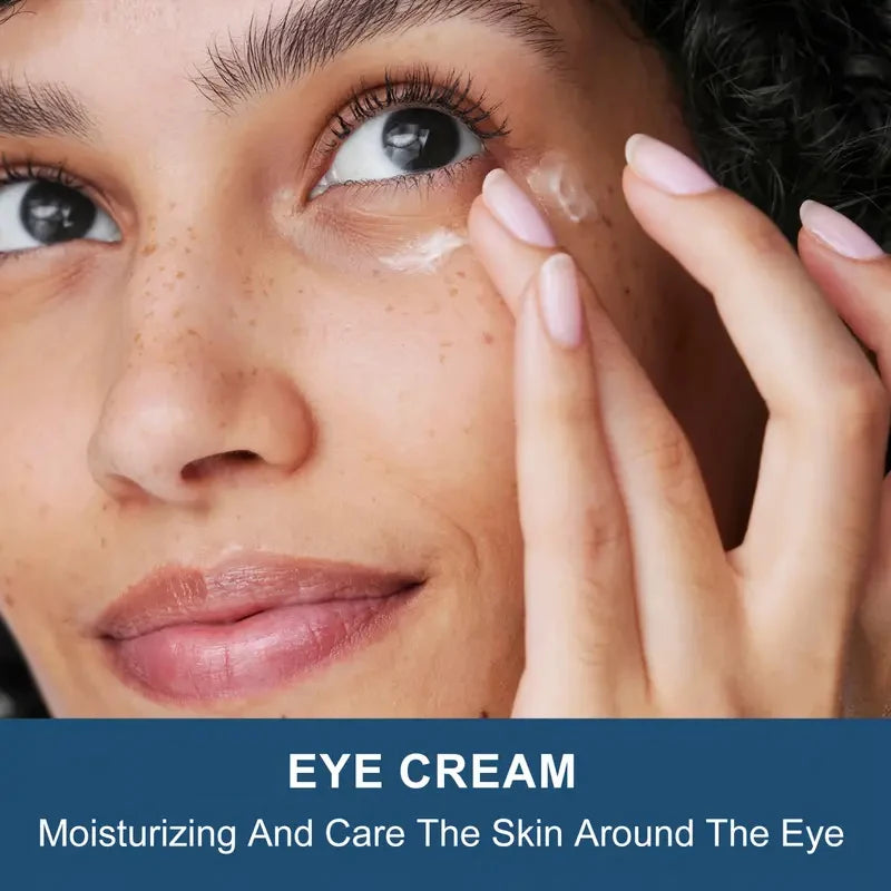 Massage Hydrating Eye Cream, Moisturizing and Firming, Contains Hyaluronic Acid and Glycerin, Suitable for All Skin Types