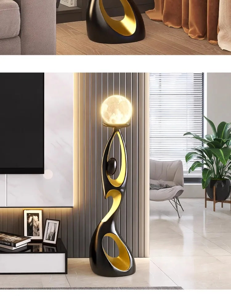 Art Floor Lamp for Living Room Bedroom Sofa Side Decorative Ambient Light Medieval Style High End Light Luxury Standing Lamp