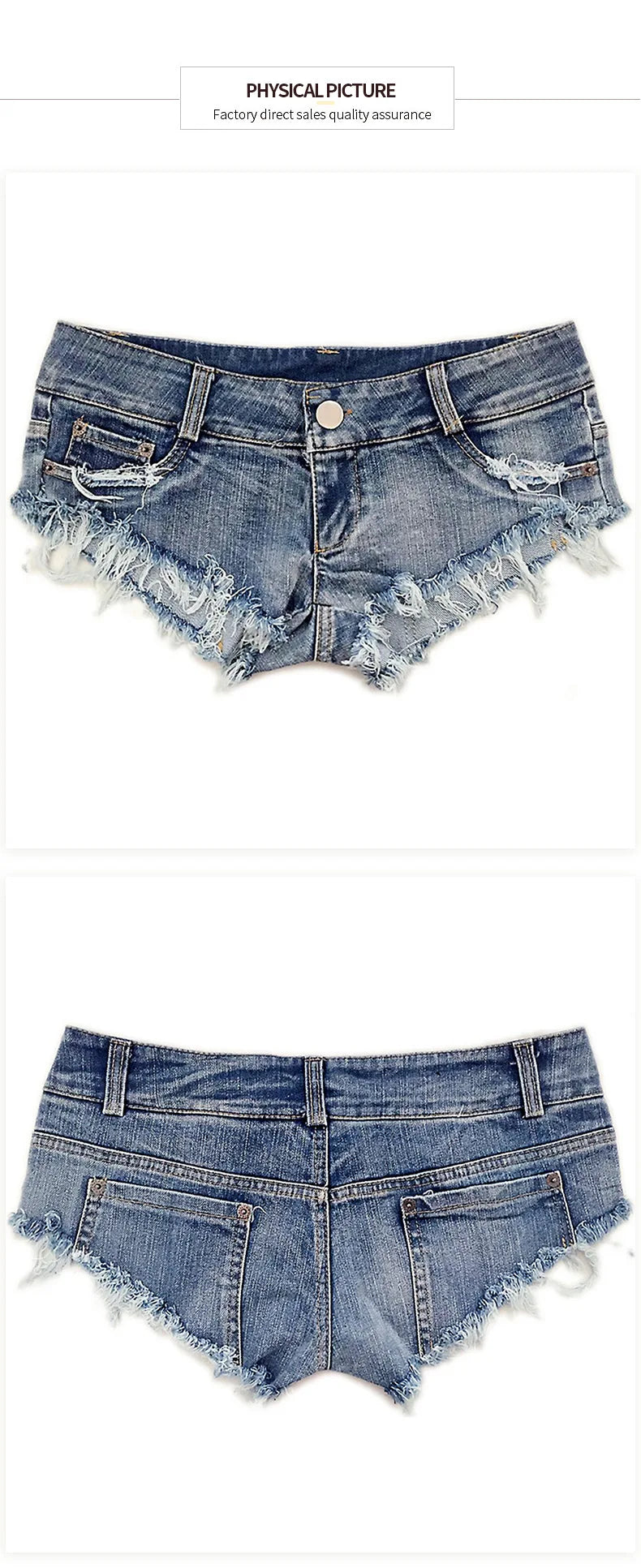Denim Shorts Women Mini Pants Sexy Low Waist Jeans Slim Fit Hole Pant Button Streetwear Elegant High Street Summer 2025
