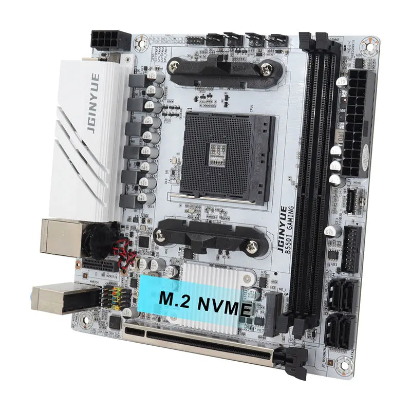 Jingyue B550i GAMING Mini ITX Motherboard DDR4 Memory Support AM4 Ryzen 5600GT/5600/5700X PCIe 4.0 Dual M.2 WiFi 6 Gaming PC