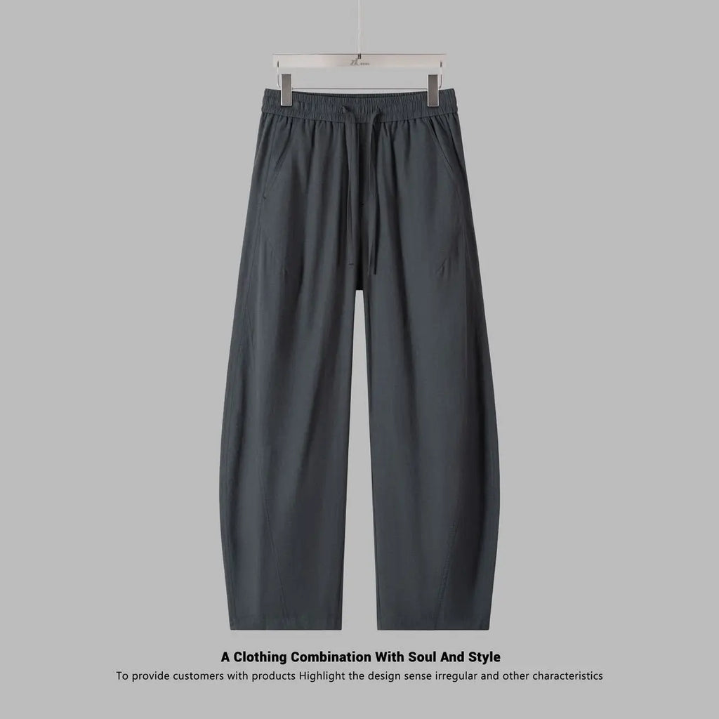 Spring/summer Japanese Retro Work Pants Men Women Breathable Loose Baggy Curved Pants Streetwear Cityboy Casual Balloon Pants