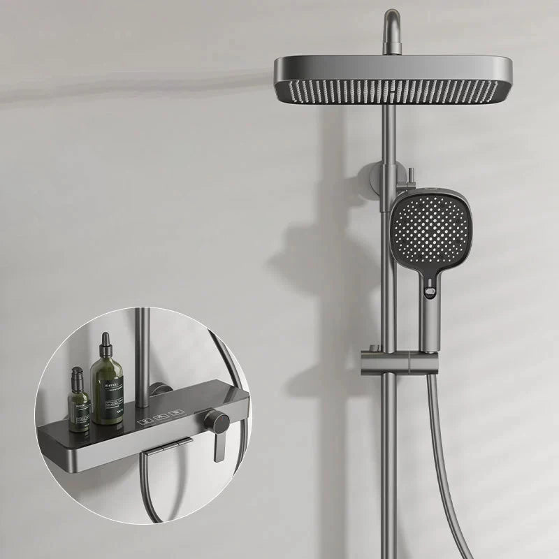 Newly Hot Cold Piano Bathroom Shower Set Quality Brass Bathroom Faucet Accessories Rain Shower Head Piano Bath Shower System
