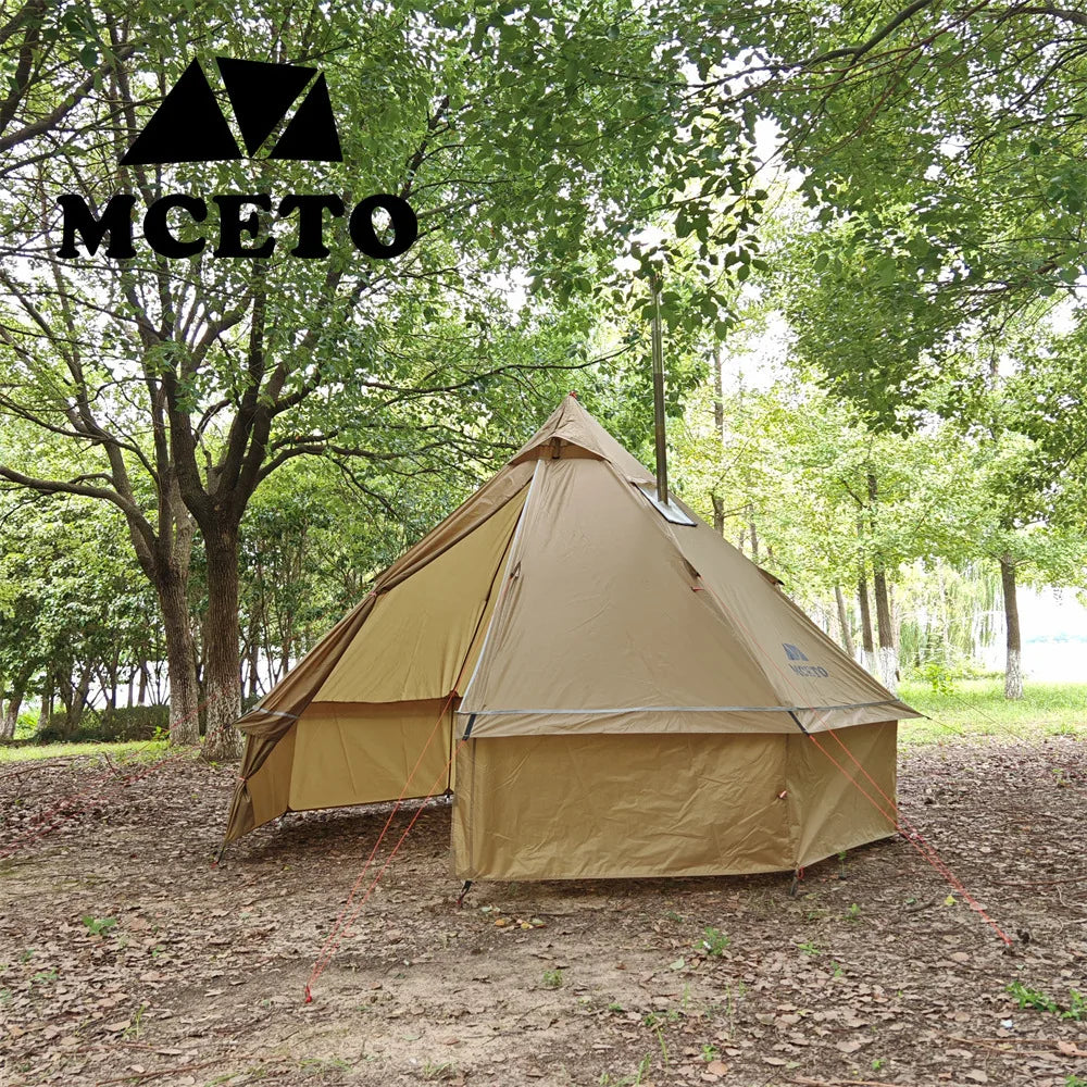 Ultralight Mongolian Yurt Tent Camping Pyramid Tent Outdoor Winter Tent With Chimney Hole  Hiking Backpacking Hot Tent Teepee