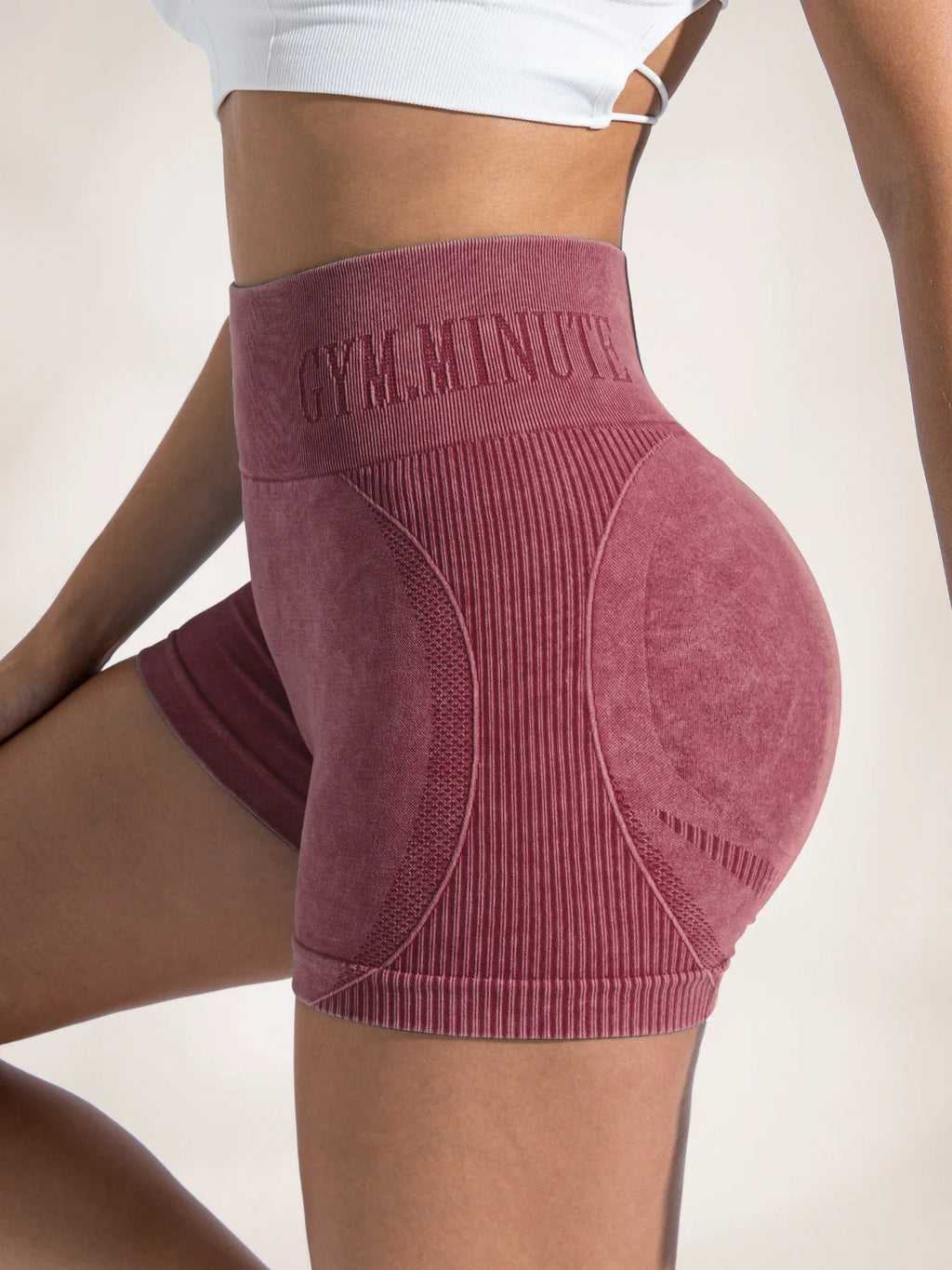 Women Sand Wash High Waist Tummy Control Butt Lifting High Stretch Slim Yoga Shorts Wear Outside Run Gym Workout  Sports Pants