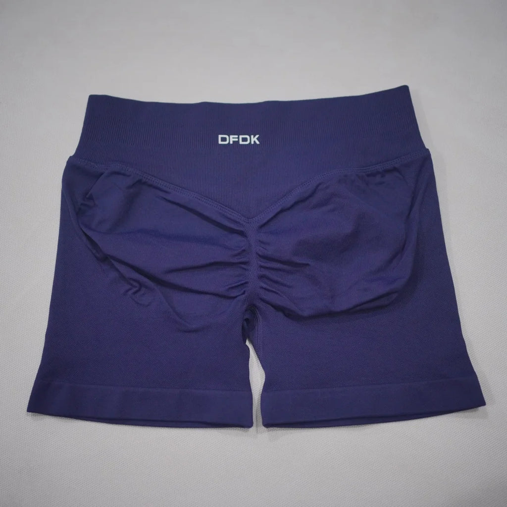DFDK 2026 New Women Scrunch Butt Yoga Shorts High Waist Hip Lifting Push Up Squat Proof Sports Shorts Gym Workout Running Fitnes