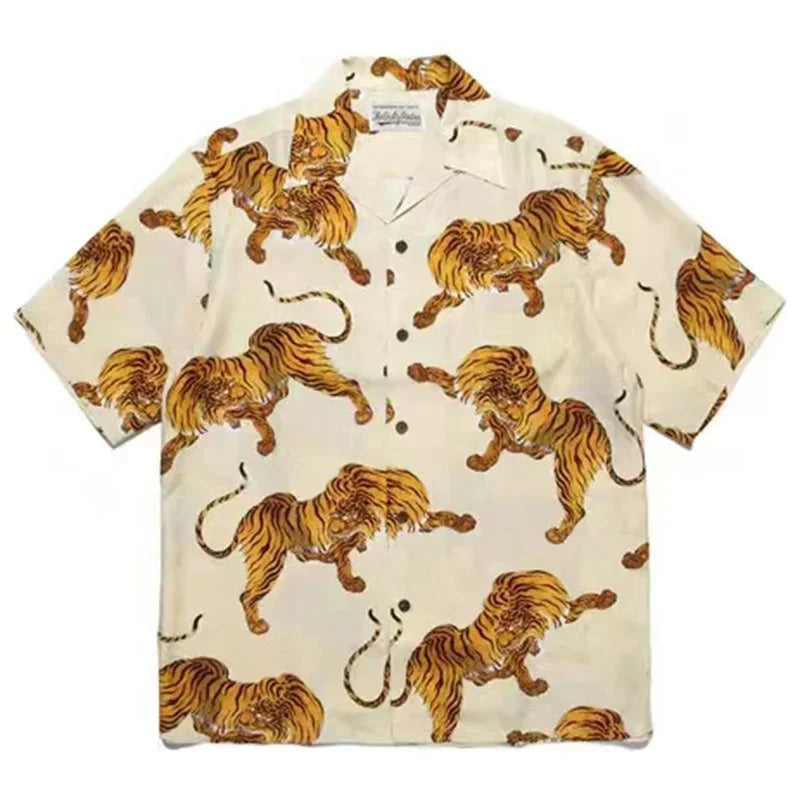 Classics 2025 WACKO MARIA Shirt Photo Print Vintage Men's And Women's Loose Hawaiian WACKO MARIA Short Sleeve Shirt T-Shirts