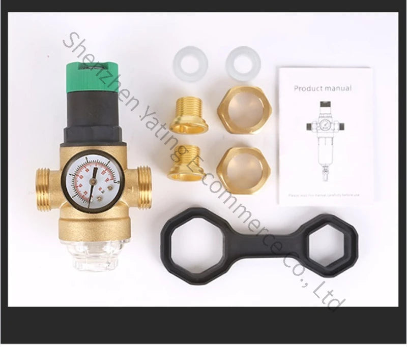 2026　DN15 Pressure Reducing Valve Brass Double Union Pipe Factory Water Pressure Reducing Pressure Stabilizing