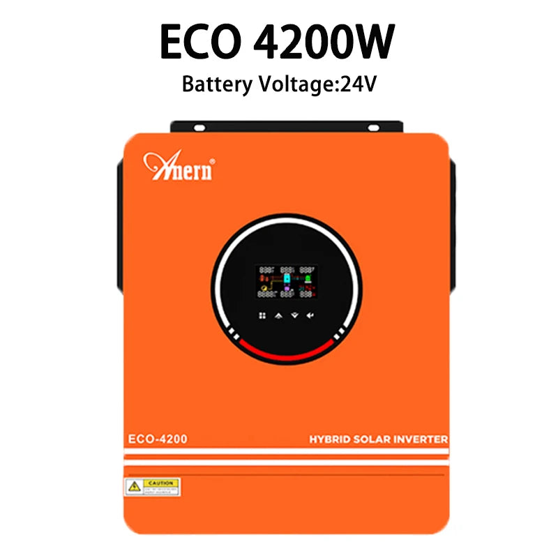 Anern Solar Inverter 6.2KW 48V 4.2KW 24V 3.2KW 12V With MPPT 140A Charger Controller Dual AC Output Pure Sine Wave Inverter