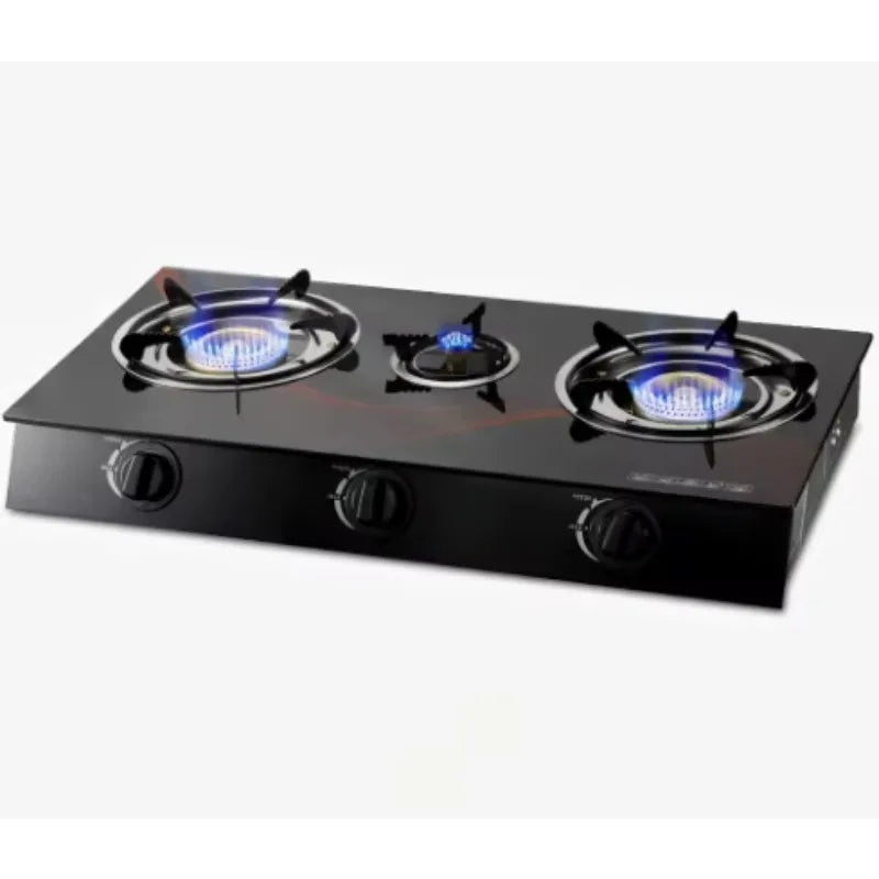 2026European-style Three-cooker  Cooktop with Fast Heating Table Installation Glass Surface Flameout Protection