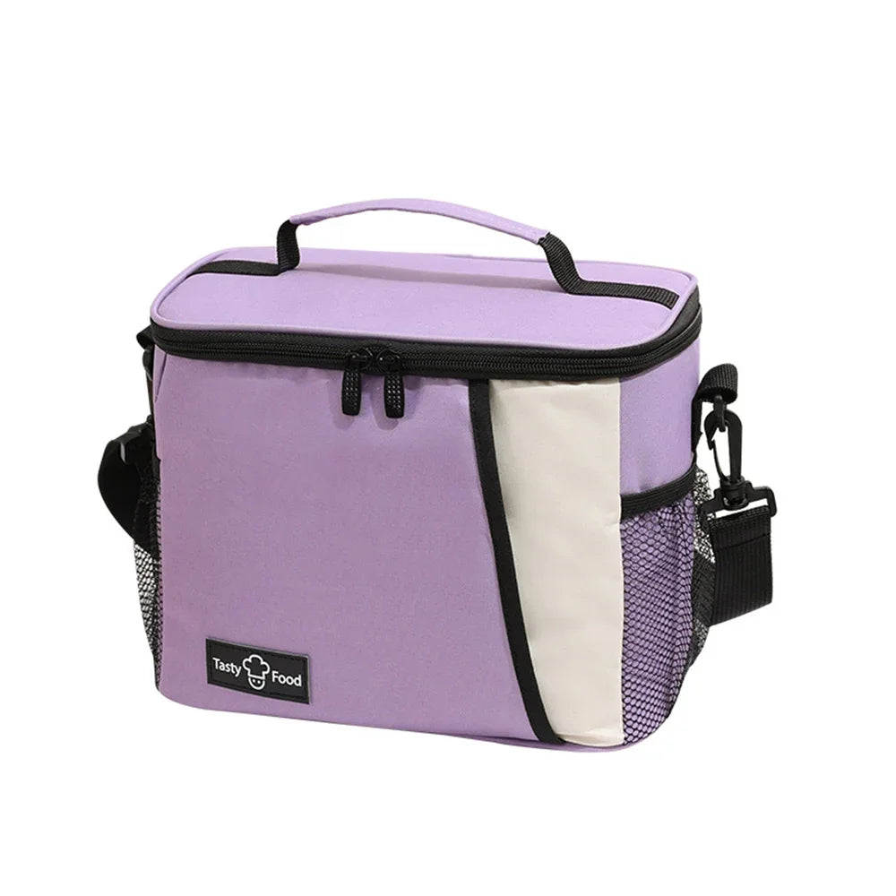 Insulated Lunch Bag Large Reusable Lunch Bags with Adjustable Shoulder Strap for Women Men, Ideal for Work, School & Outdoor Use