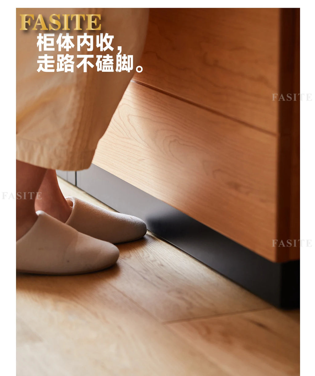 Solid wood island table retractable small apartment open integrated bar cabinet rock locker