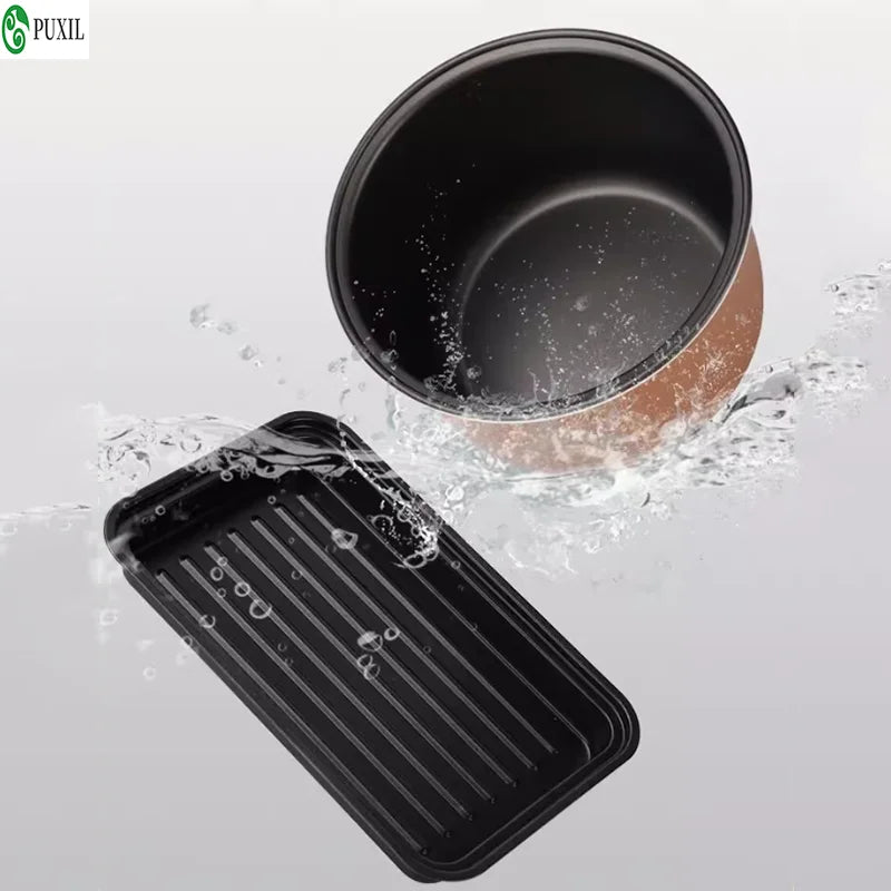 Three in one breakfast electromechanical rice soup stew pasta cooking pan food Mantou pizza oven egg fried egg frying pan toast