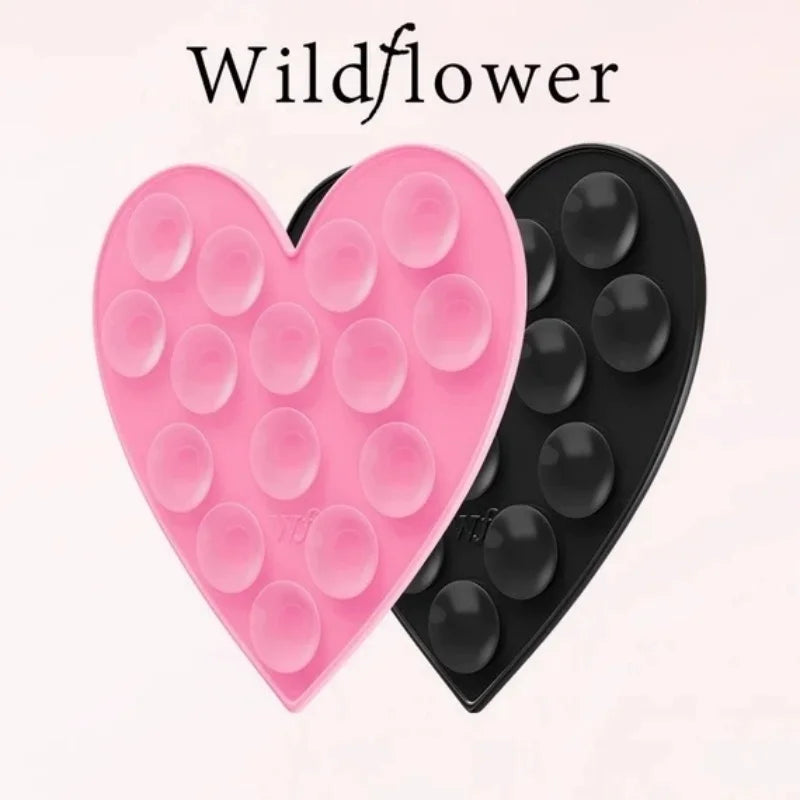 Wildflower Strawberry star Pink Love Heart Silicone Suction Multifunctional Suction Cup Stand Anti-Slip wf Mount Back Sticker﻿﻿