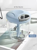 500/900ML Manual Meat Mincer Garlic Chopper Hand Pull Press Crusher Vegetable Grinder Chili Onion Cutter Kitchen Cooking Tools