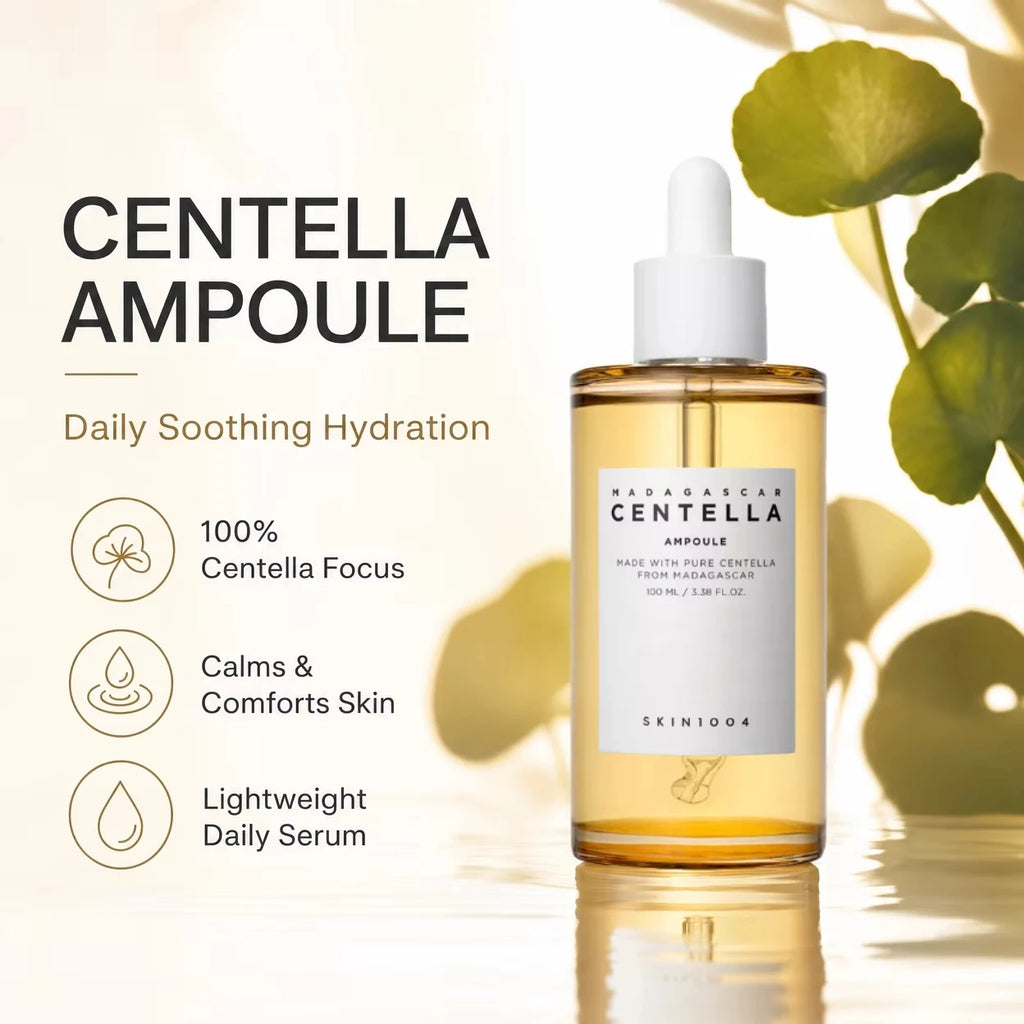 SKIN1004 Madagascar Centella Ampoule Korean Face Serum Centella Asiatica Hydrating Repair Soothing Sensitive Skin Essence Liquid