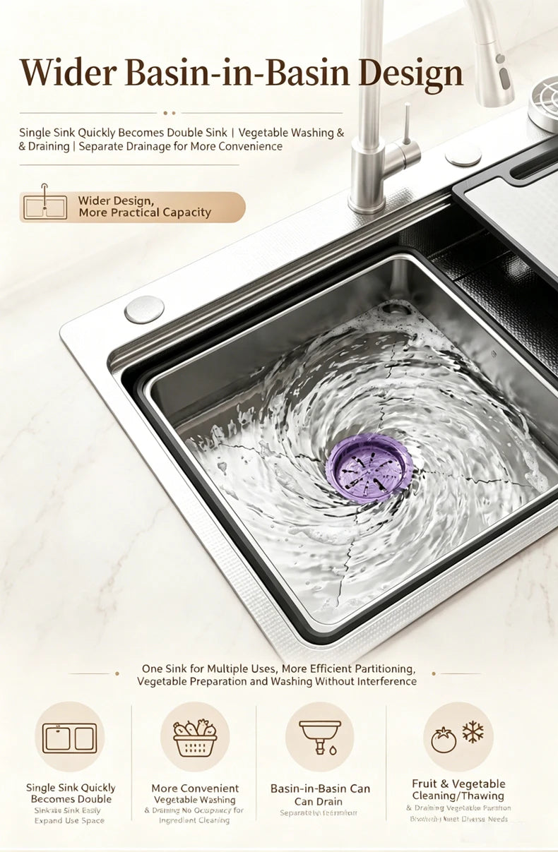 316L Stainless Steel Kitchen Sink Undermount Sinks Antiscratch Rice Granule Embossing Large Single Slot Dish Wash Basin