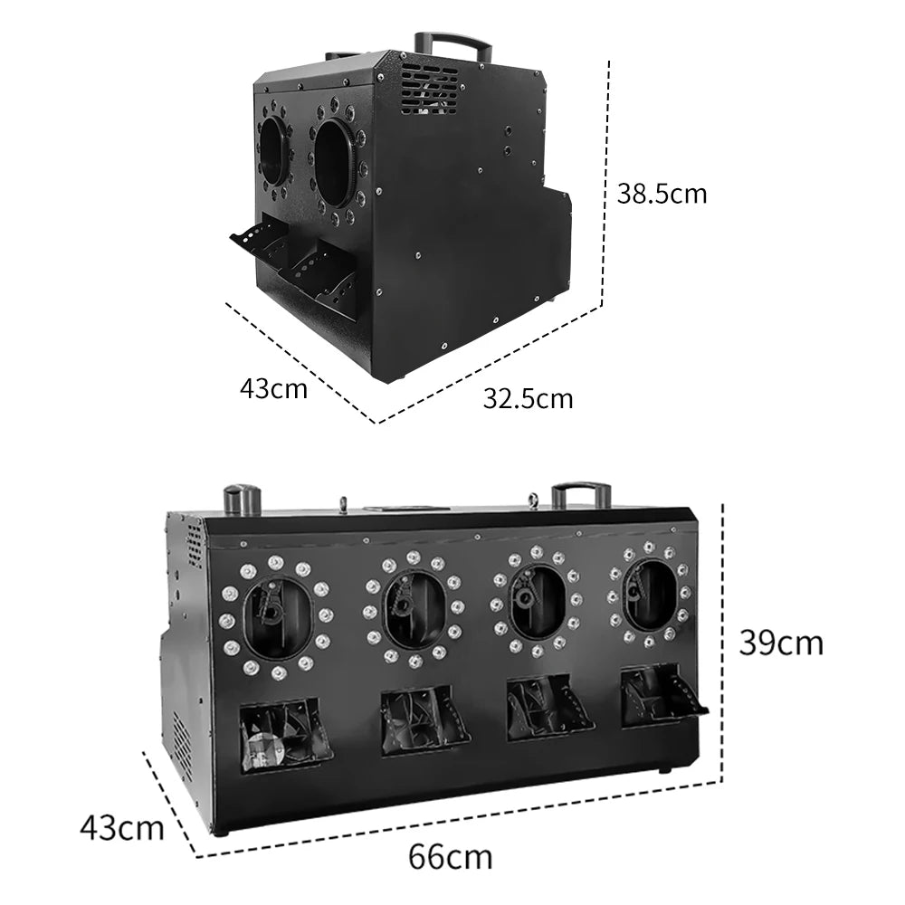 1500W 3000W RGB LED Smoke Bubble Machine Four Holes Double Holes Wedding Bubble Spray Machine DMX For Stage Special Effect