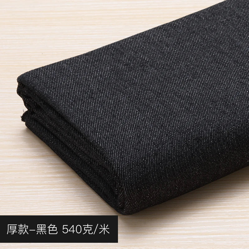 Washed Denim Jeans Fabric Cotton By The Meter for Needlework Dress Skirt Shirt Jacket Pants Diy Sewing Wearable Soft Cloth Blue