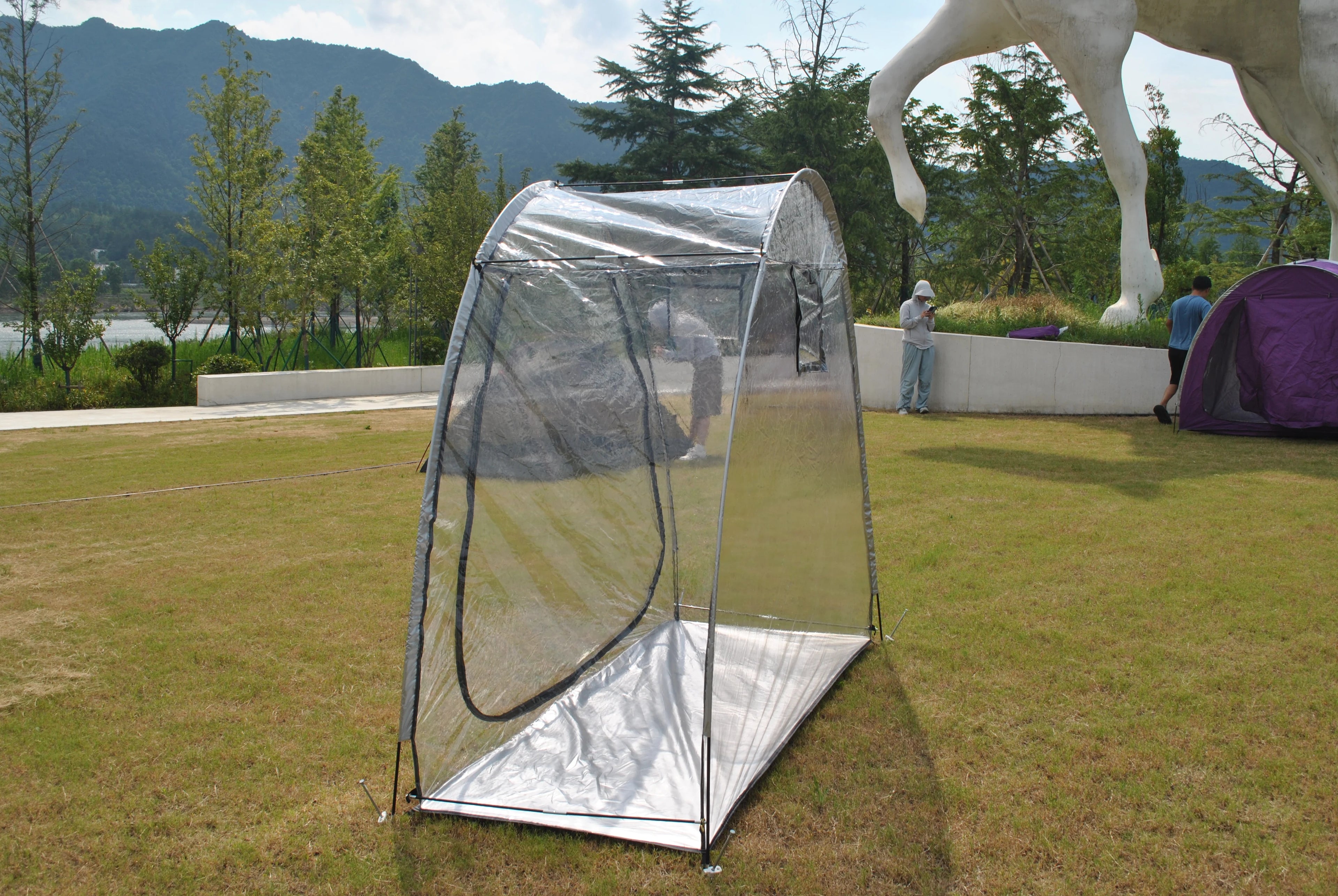 Weather Resistant Outdoor Clear Tent for Bike Trip Camping Picnic Winter Sports Transparent Fishing Shelter Garden 4 Season