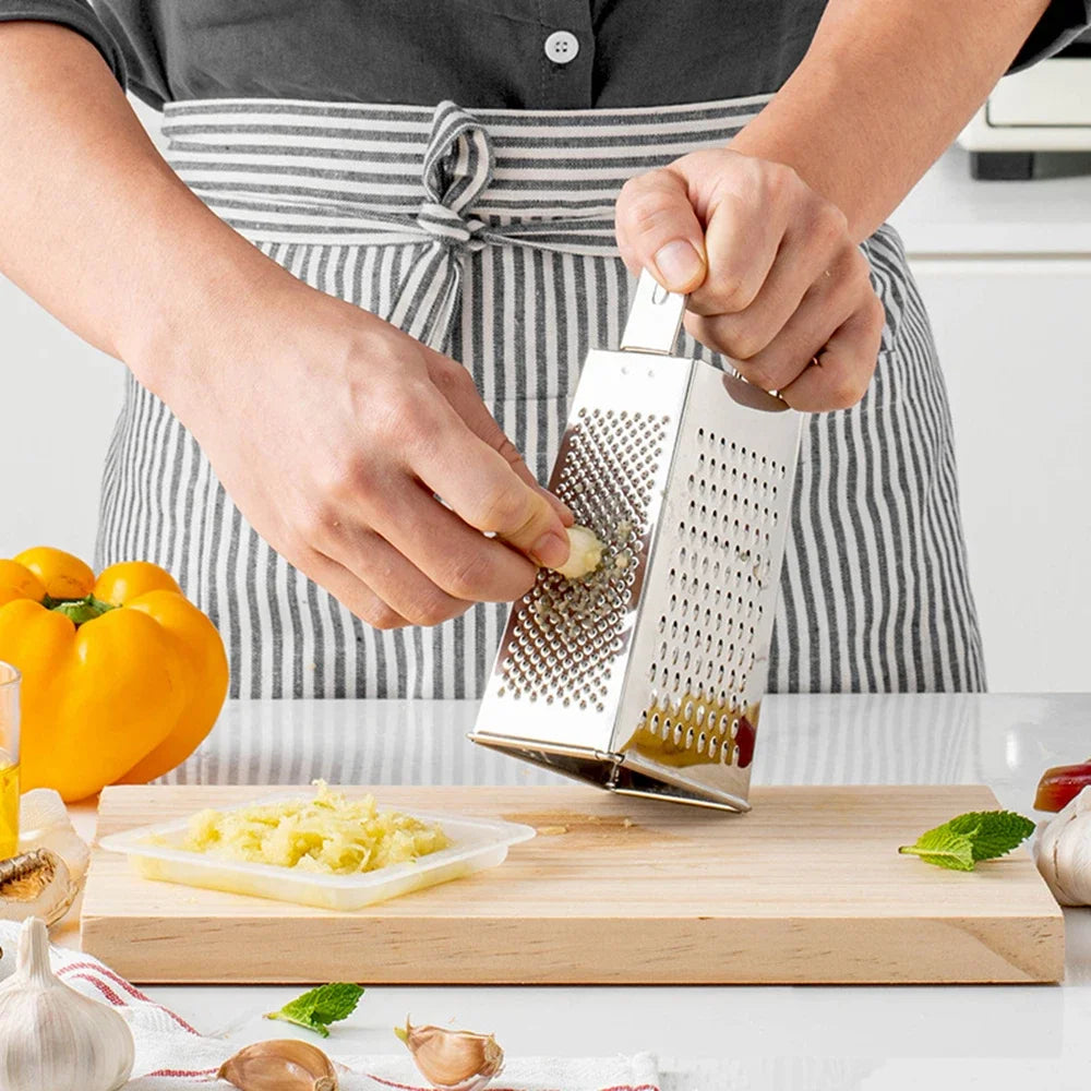 Multifunctional Vegetable Grater Chopper 4 Side Manual Stainless Steel Cheese Garlic Ginger Fruit Cutter Slicer Kitchen Gadgets