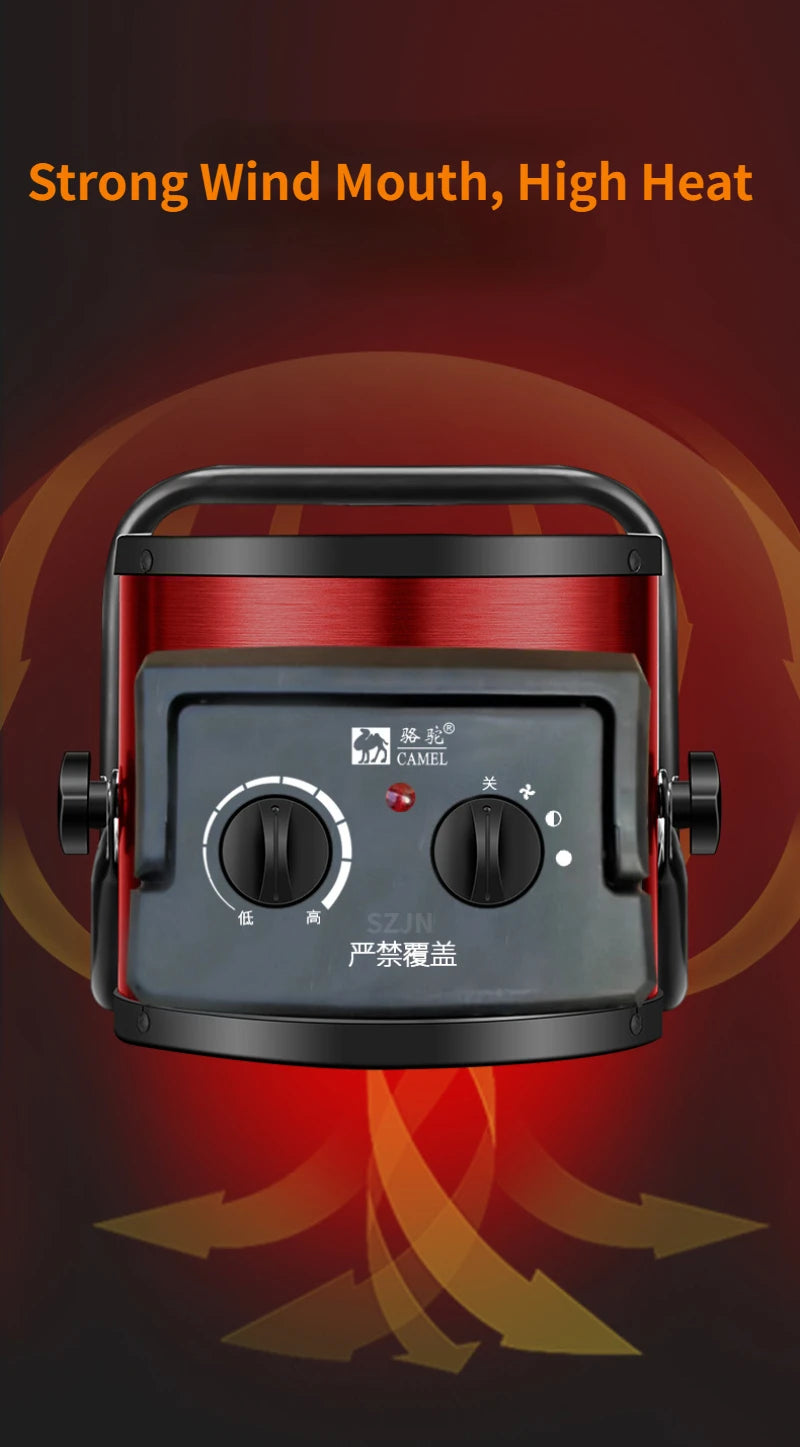 Industrial Portable Electric Heater Blower with Adjustable Ceramic Heating Stove Radiator Natural Hot Wind Thermal Air Warmer