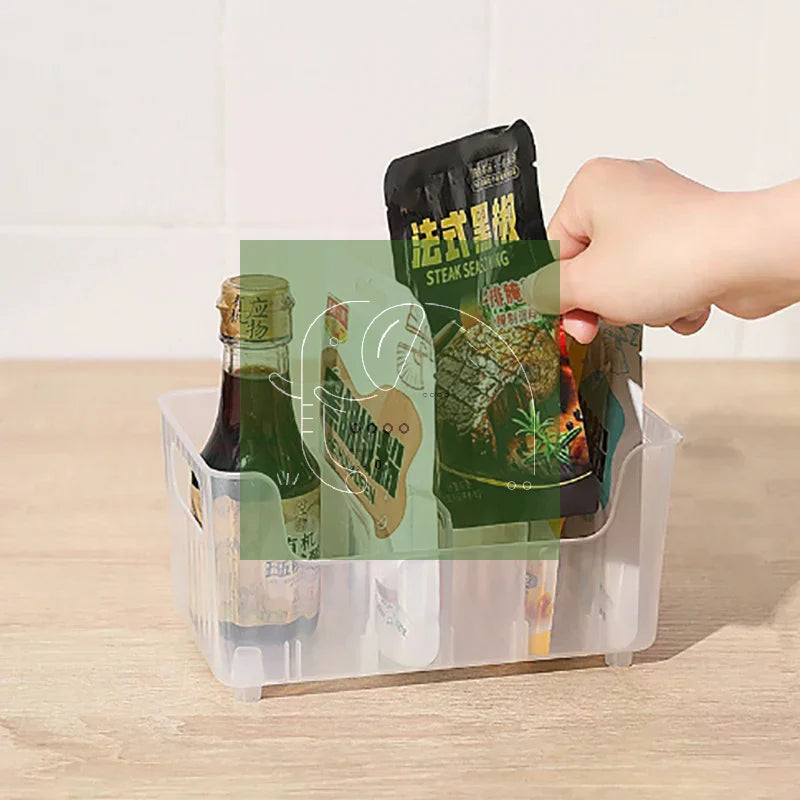 Plastic Food Packet Organizer Bins for Kitchen Drawer Storage Snack Bags Sugar Packets Dividers Fridge Cabinet Seasoning Holders
