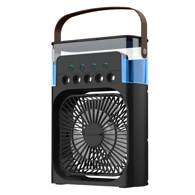 Fan Portable Air Cooler Conditioner Humidifier with Water Tank Quite Mist Water Spray Fan for Home Room Camping Car Office