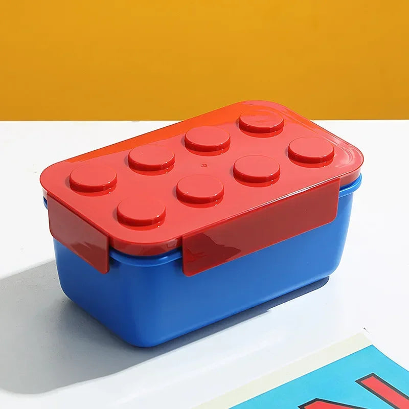 Lunch Box DIY Building Block Portable Modular for Children Student Outdoor Picnic Bento Food Storage Container Fruit Salad Box