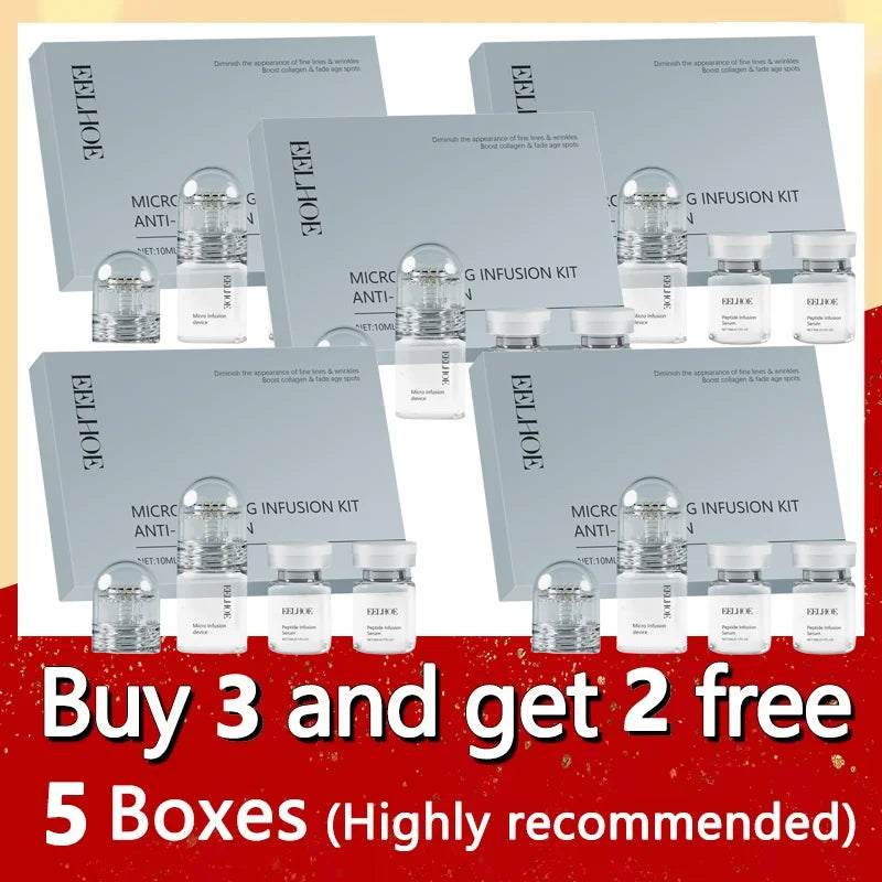 Collagen Anti-Wrinkle Essence Kit Hydrating Firming Pore-Cleaning Anti-Aging Facial Serum Set.