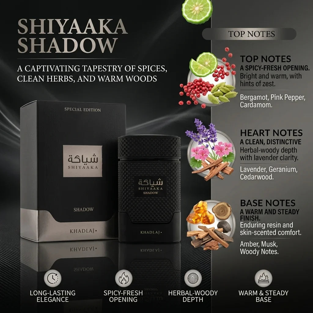 Elegant Shiyaaka Snow Shadow Special Edition Scent Long Lasting Eau De Parfum Arabian Fragrance for Men Women Daily Wear