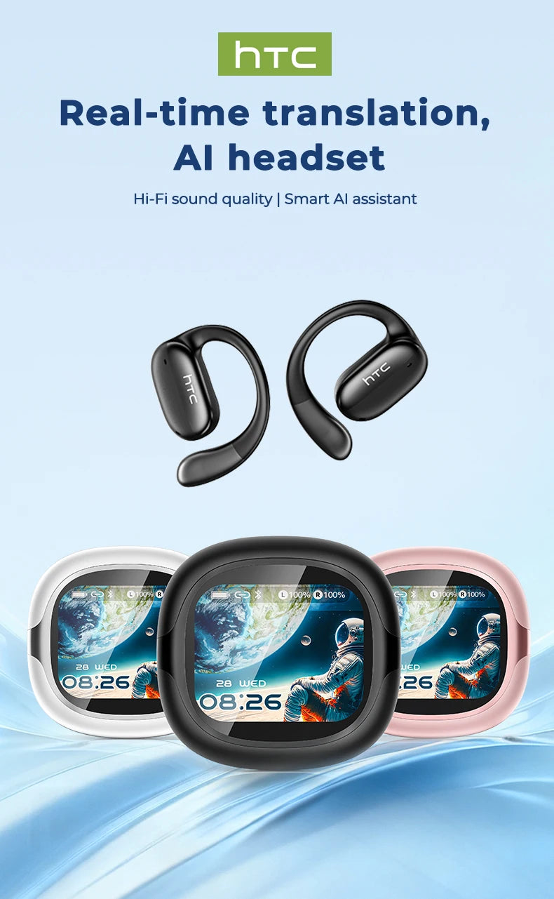 Bluetooth Headset Surround Sound Hi-Fi Stereo Comfort Fit Lightweight Open Ear for Sport Running HTC NE58 Wireless Earbuds