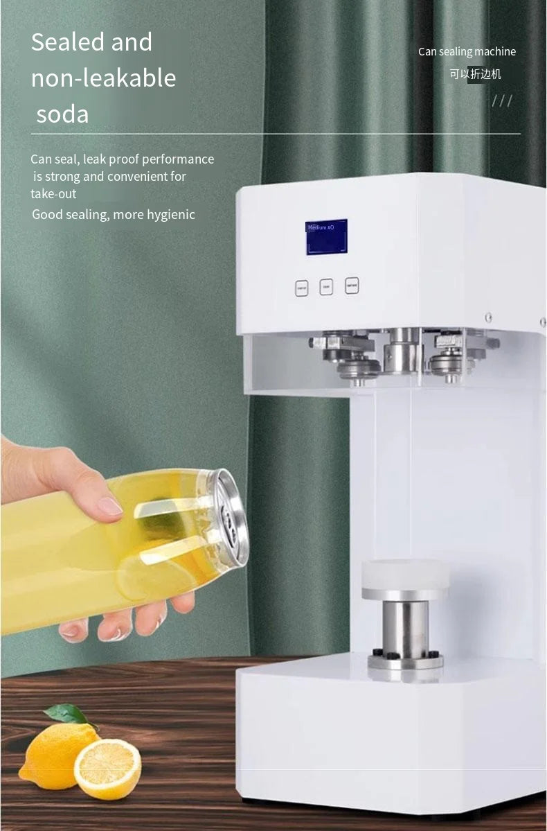 Electric Full Automatic Can Sealing Machine for Food Beverage Cup Seamer Cap Lids Close Sealing for Commercial Use Industrial
