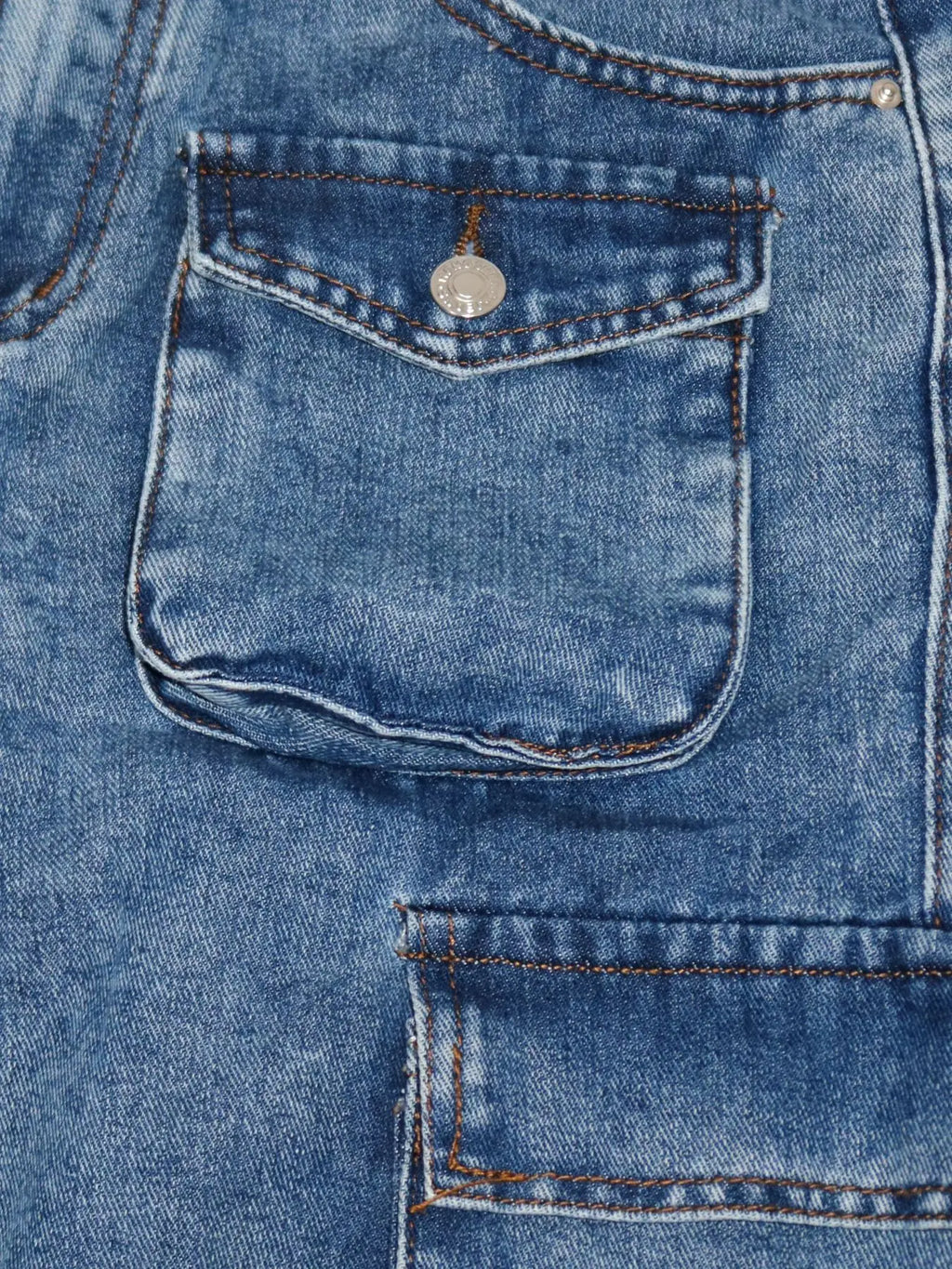 Shorts Women Knee Length Cargo Jeans Multiple Pockets High Waist Washed Distressed Streetwear 2025 Summer Denims Short Pants