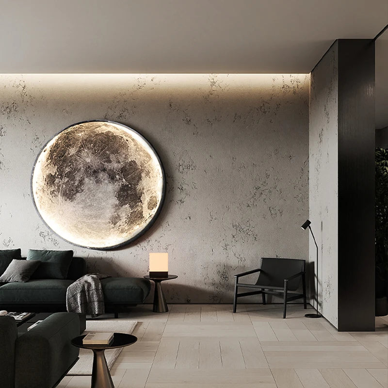 Modern LED Wall Lamp Moon Indoor Lighting For Bedroom Living Hall Room HOME Decoration Fixture Lights