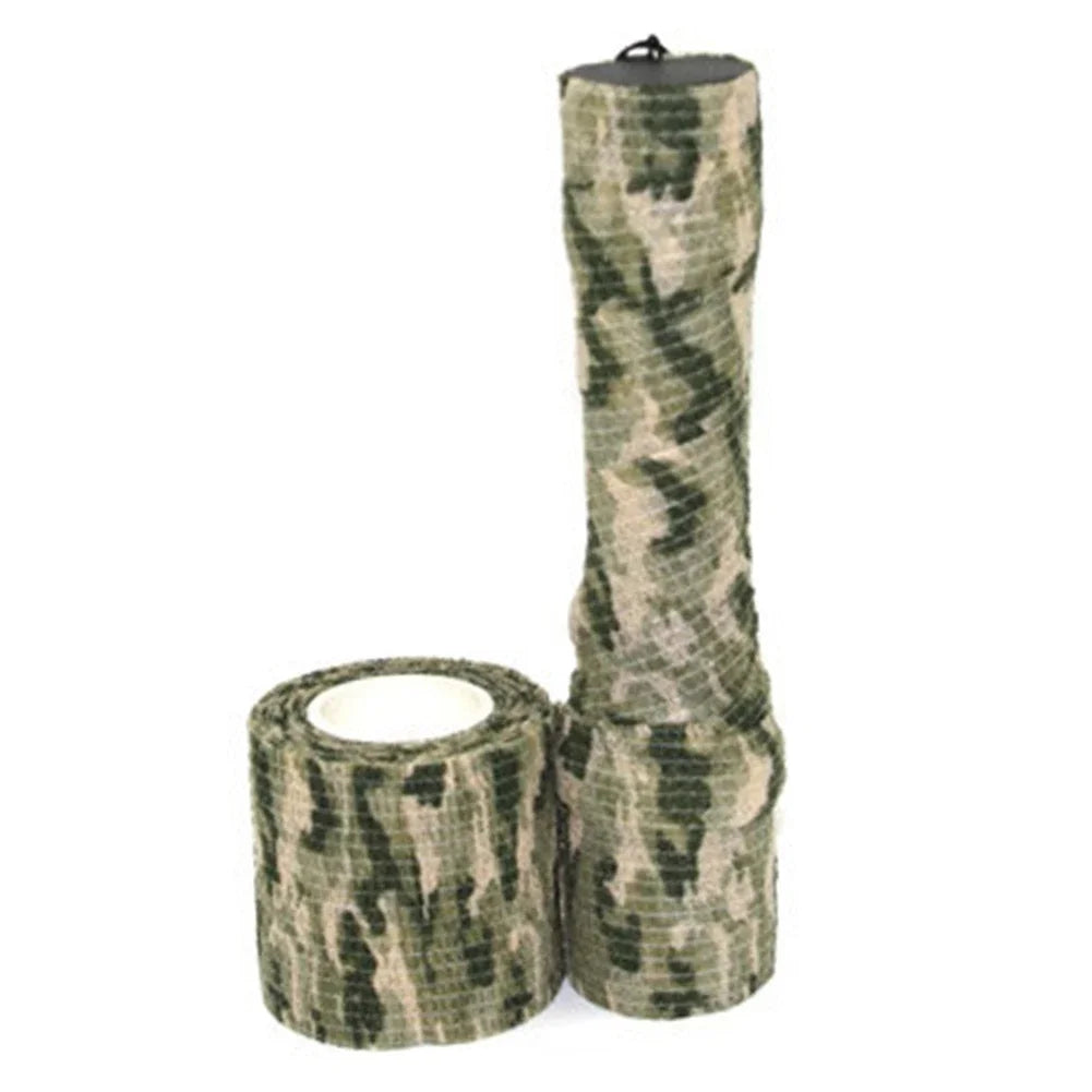 Elastic Wrap Tape  Adhesive Outdoor Hunting Camouflage Stealth Tape Waterproof Wrap Durable Self Adhesive Elastic Bandage
