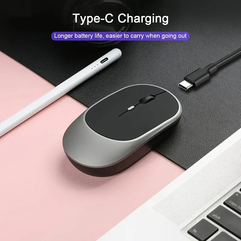 Wireless Mouse Bluetooth-Compatible Mouse Ergonomic 1200DPI Mouse For MacBook Tablet Laptops Computer PC iPad 2.4Ghz Gaming Mice