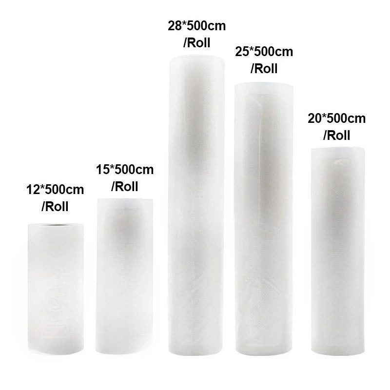 Vacuum Bags for Food Vacuum Sealer Food Fresh Long Keeping 12+15+20+25+28cm*500cm Rolls/Lot bags for vacuum packer