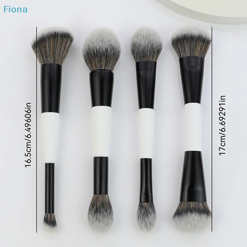 ✔Dual-Ended Foundation Face Brush Double-ended Powder Blush Contour And Eyeshadow Concealer Makeup Brushes